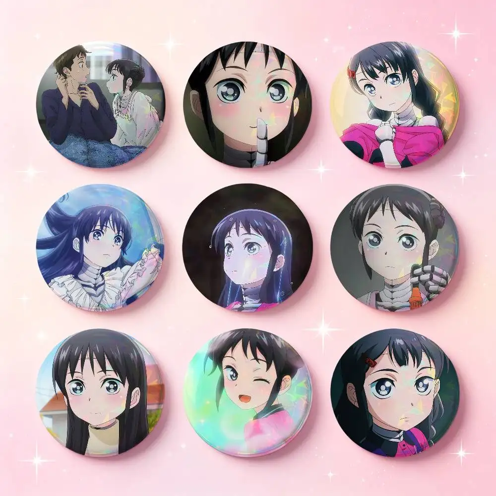 My Wife Has No Emotion Anime Badges 25 32 44 58 75 Mm Round Cosplay Pin Bag Decor Fans Collect Friends Gifts Brooch Souvenir