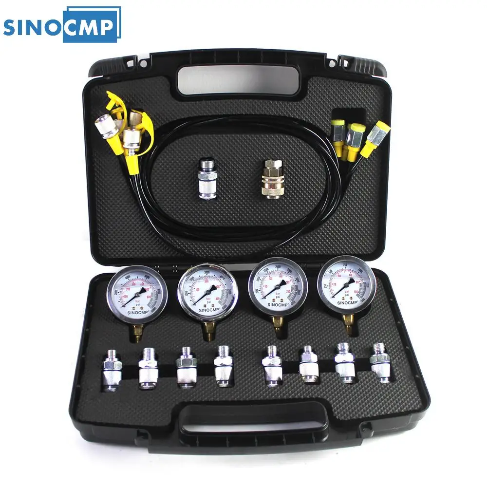 Excavator Hydraulic Pressure Gauges Kit Used For Excavator 10Mpa/25Mpa/40Mpa/60Mpa Test Coupling Black Box Diagnostic Tool