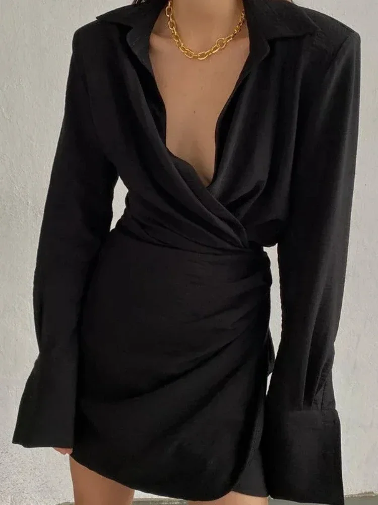 Robe noire à col en V pour femme, salle de bain, salle de bain, salle de bain, salle de bain, salle de bain, salle de bain, salle de bain, salle de