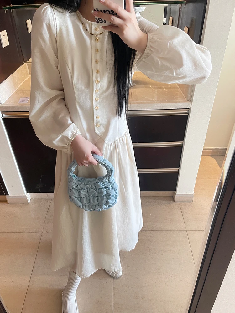 

WANNANKE Новинка: Китайский национальный стиль, имитация двухслойного платья, длинное хлопковое платье в традиционном этническом стиле для женщин