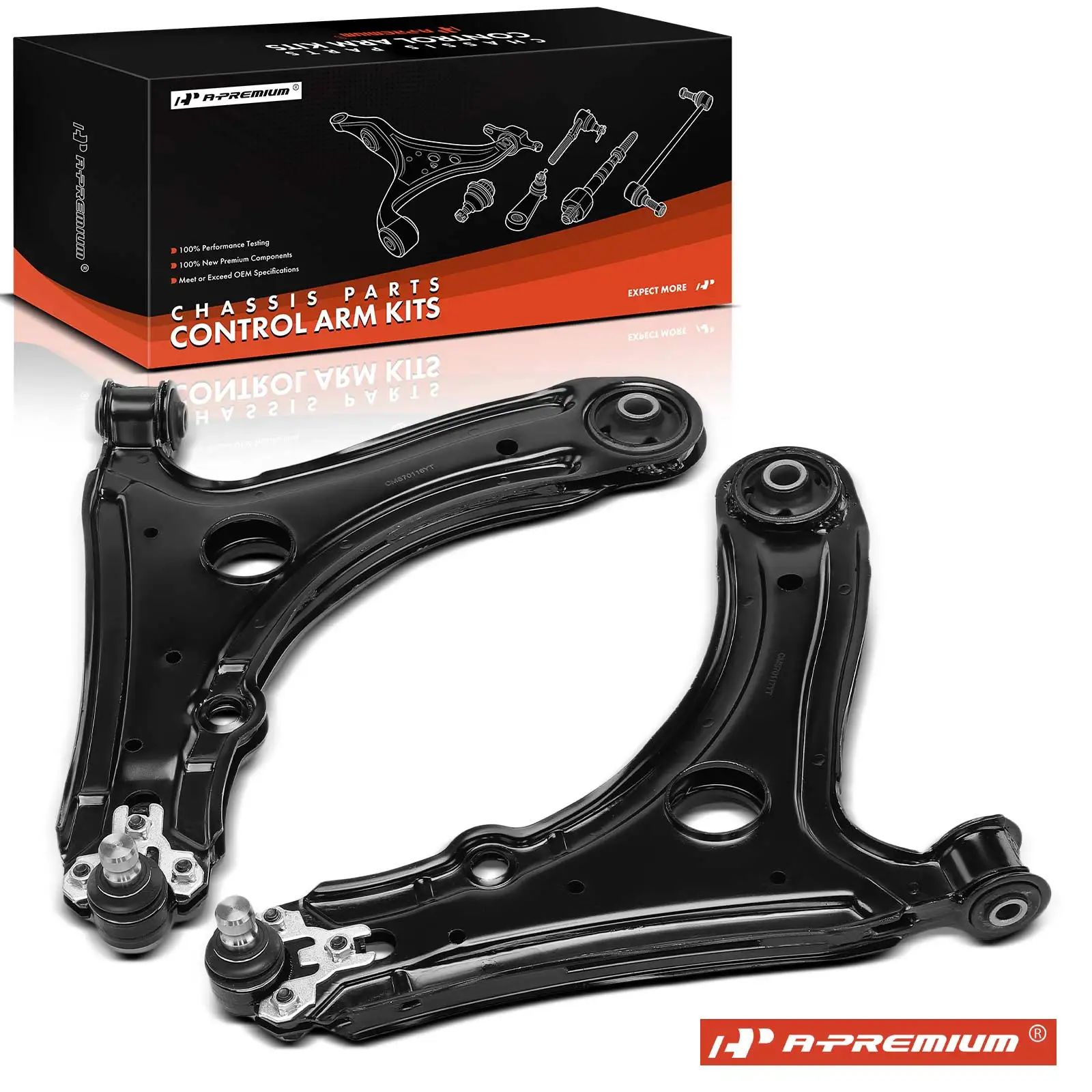 A-Premium 2x Front Lower Control Arm & Ball Joint Kit for Volkswagen Jetta Golf 1988-1992