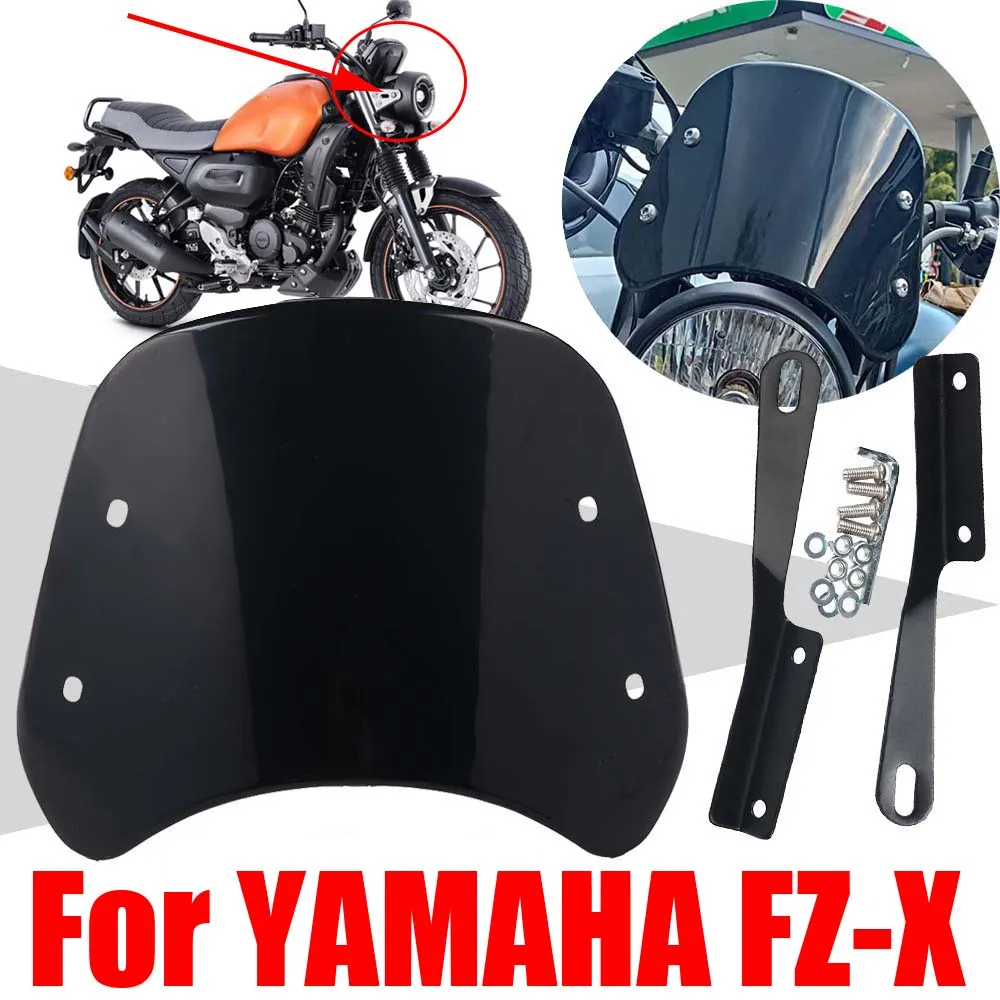 New For YAMAHA FZ-X 125 250 FZX Motorcycle Accessories Retro Windscreen Windshield Wind Screen Deflector Speedometer Cover Guard