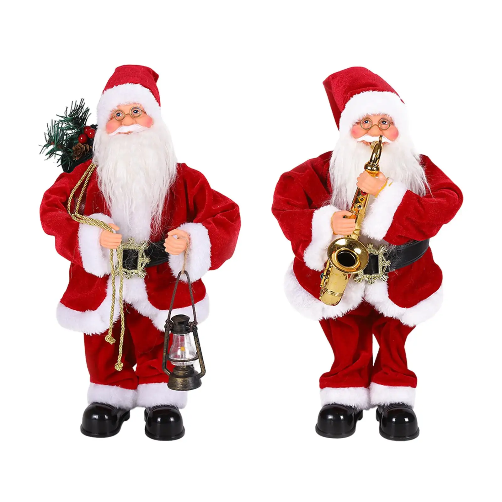 Electric Santa Claus Toy Ornament Christmas Gift for Kids Christmas Decoration for Household Home Decor Tabletop Party Desktop