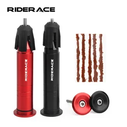 Bicycle Tubeless Tyre Fast Repair Kit With Handlebar Plugs Hidden Tool MTB Bike Tire Punctur Sealant Rubber Stripe Drill Tool