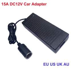 Adattatore di alimentazione per auto convertitore da ca a cc 110V/ 240V a 12V 15A 180w adattatore di alimentazione accendisigari con spina europea 10A 8A 6A 5A