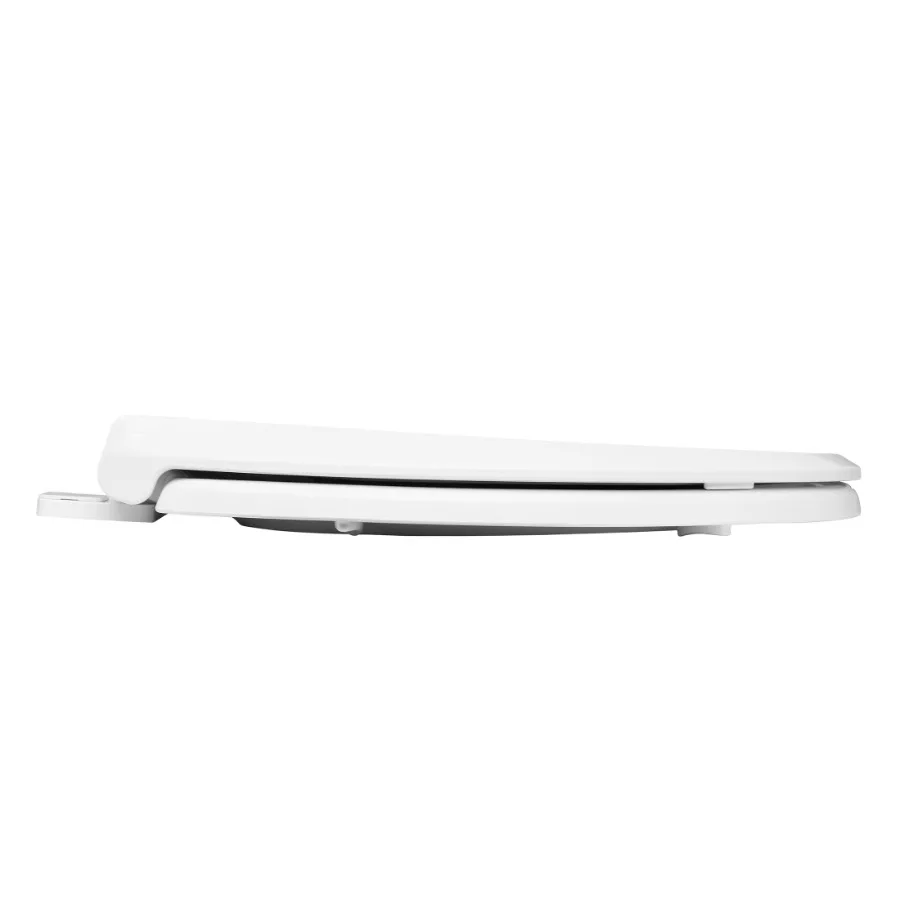 

Elongated Toilet Seat with Toddler Seat Built In Family Toilet Seat in Glossy White