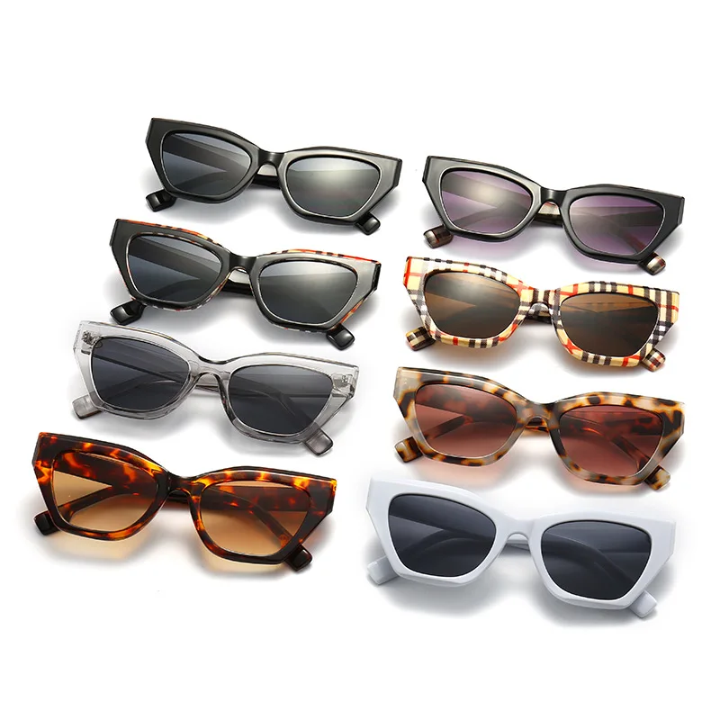 Luxury Brand Fashion Women Sunglasses Cat Eye Designer Glamour Female Sun Glasses Vintage Pattern Eyewear UV400