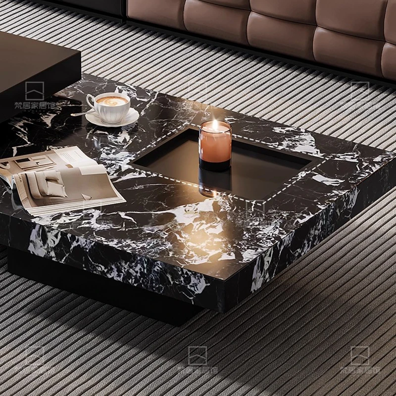 طاولة القهوة Nordic Creative Rock Slab - طاولة القهوة الحديثة الفاخرة لغرفة المعيشة |   مصمم أثاث منزلي Mesas FYCT