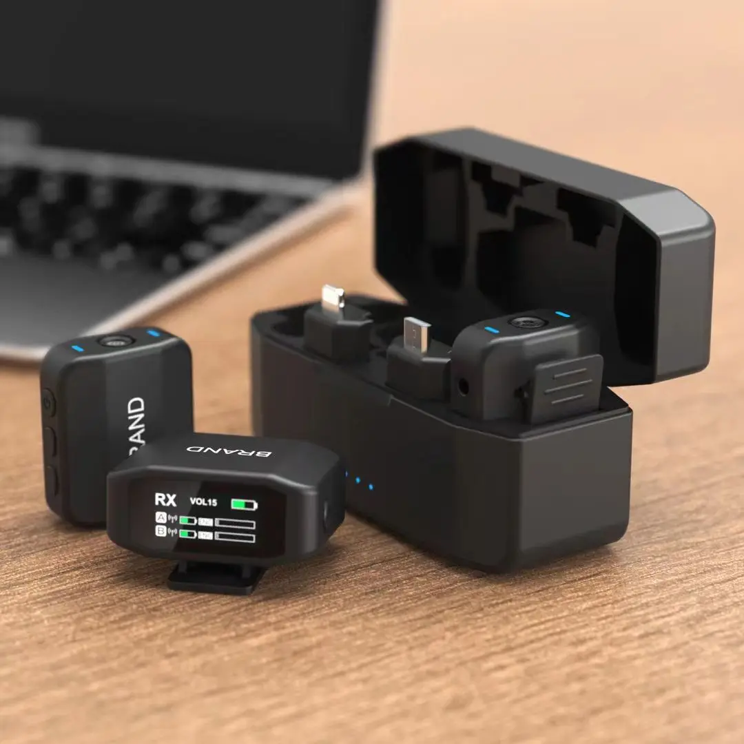 Facebook Portal Audio Recording Studio Equipment, Entrevista microfone sem fio Transmissor, PC Android Phone