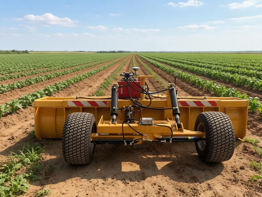 Agricultural Heavy-Duty Steel Adjustable Width Satellite Land Leveler Beidou Control Hydraulic System (3m Telescoping 5m)