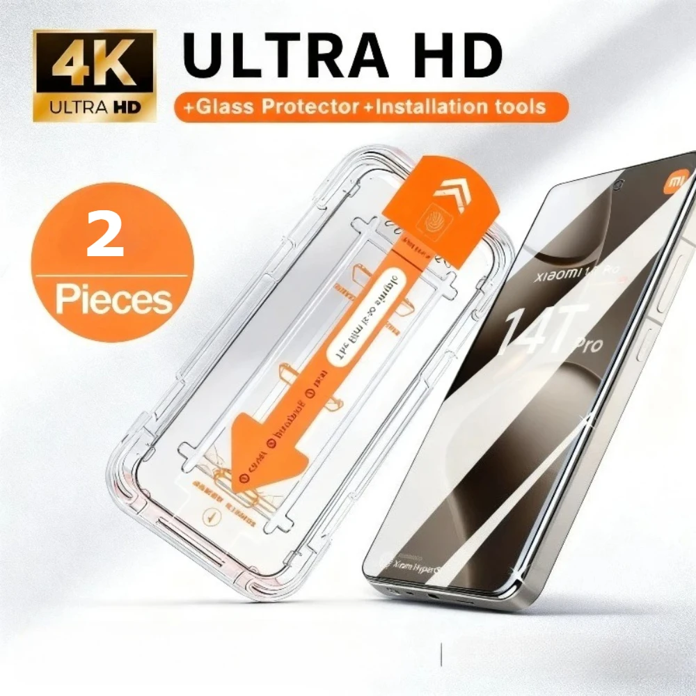 

2Pack 4K Dust Free Tempered Glass For Xiaomi 17 Pro Max 17T 15T 14T 13T 14 13 12T Pro Oleophobic Coating Screen Protector Glass