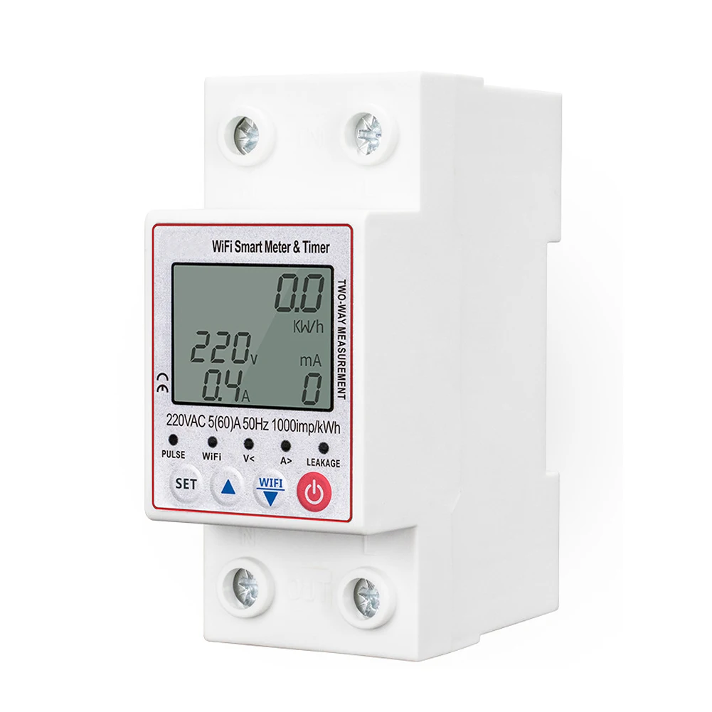 

Realtime Metering WiFi Circuit Breaker Guide Rail Installation DIY Installation Remote Monitoring Mobile App Control Smart Home