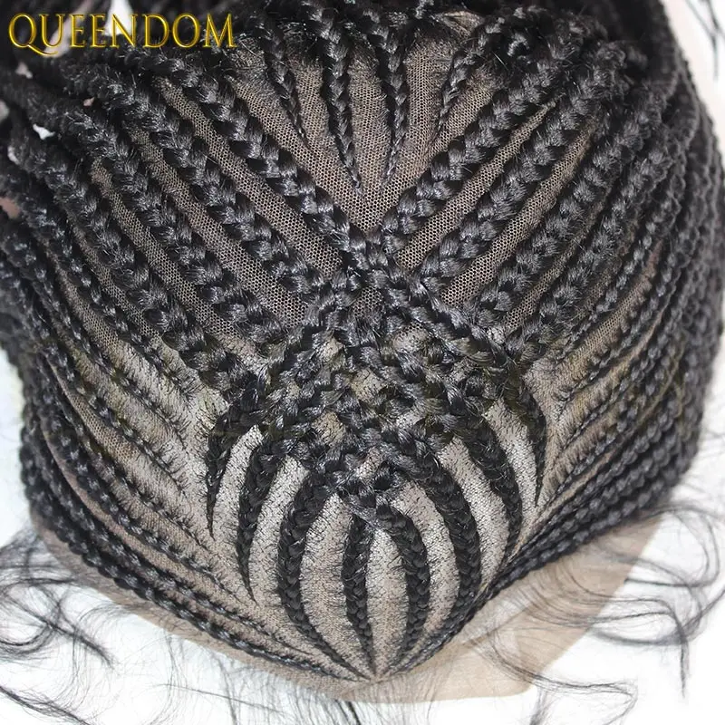 

36-дюймовый полный кружевной парик с косой богини для чернокожих женщин, блондинка, искусственная локоны, синтетическая бордовая коса с детскими волосами в африканском стиле