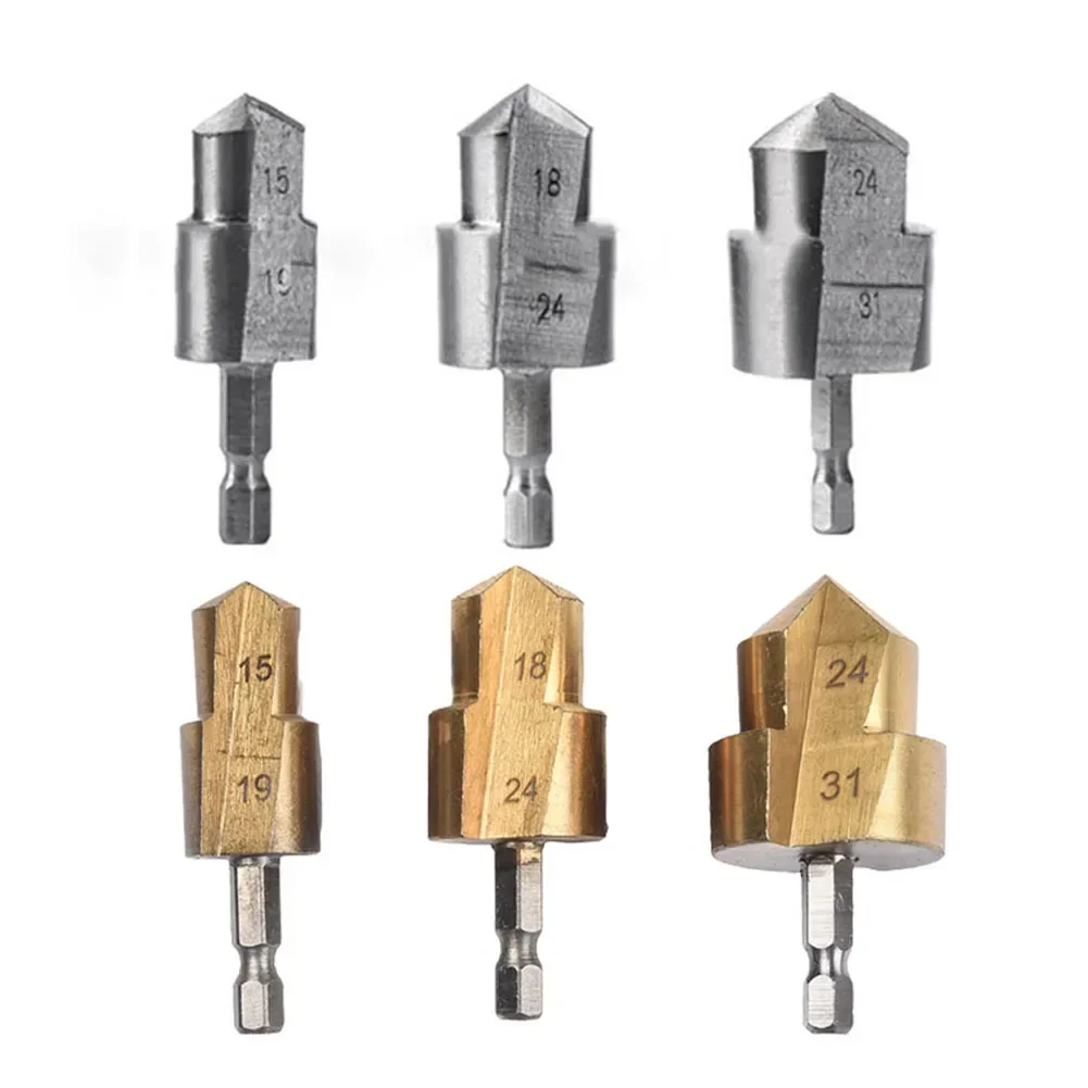 

6 шт. 6,35 мм полипропиленовые подъемные сверла, сверло с шестигранным хвостовиком, расширительное сверло для водопроводной трубы, перфоратор, сантехника, электроинструменты