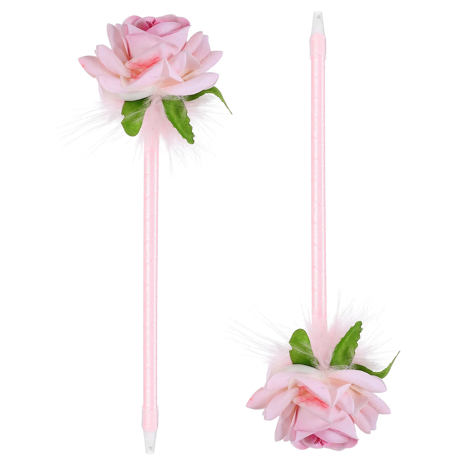 

2 Pcs Rose Ballpoint Pen Pens Creative Flower Sign Fountain Bulk Simulated Writing Stationery Funny Cloth Portable Ink Floral