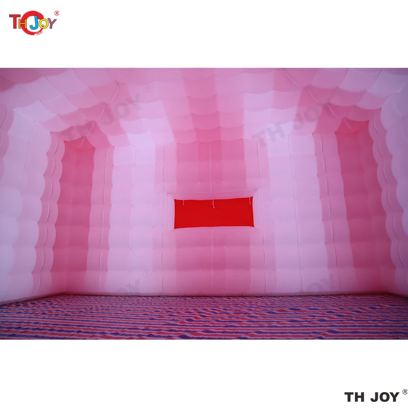 Casa de fotomatón inflable con luces LED, Cubo de aire de 8x8m, para fiesta, evento, exposición y espectáculo