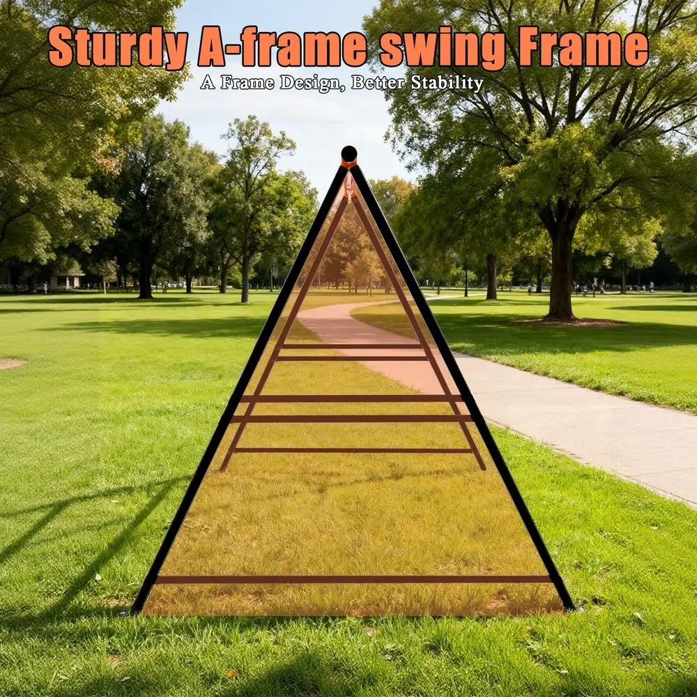 

Stand Frame, AFrame Hammock Chair Stand Only, 440LBS Max Load, Swing Sets for Backyard Patio Playground Park