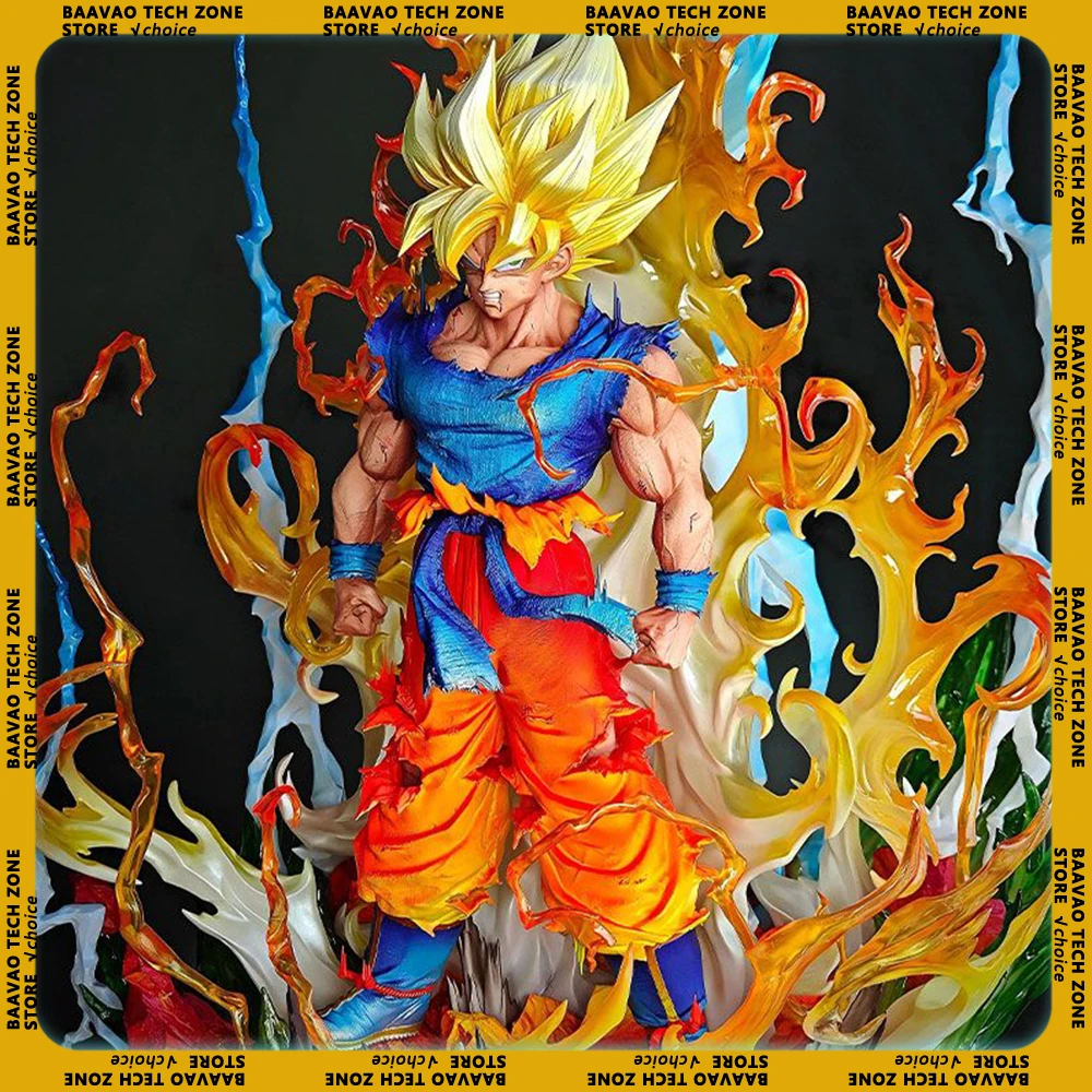 Figura de Dragon Ball Son Goku Vf, colección de estatuas de Anime Super Saiyan Goku de primera generación, Dbz, daño de batalla, muñecos Goku, juguetes, regalos