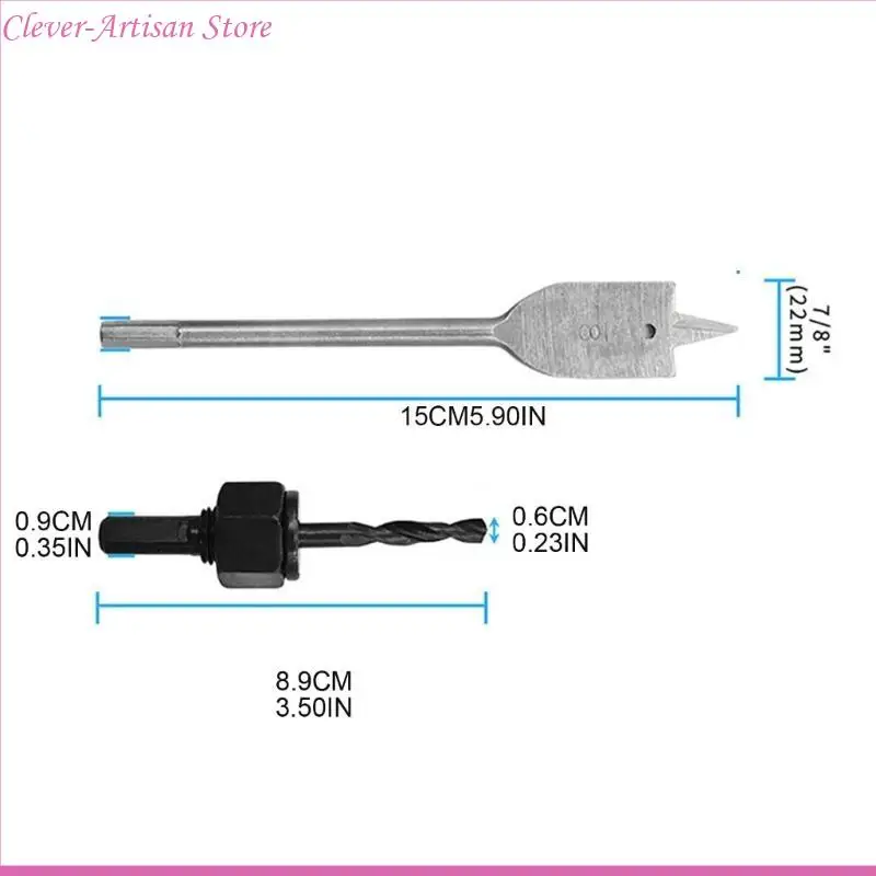 E06B 18Pieces Woodwork Hole Mở bộ dụng cụ Gypsum Board Downlight Puncher Mult Bit Bit Drill