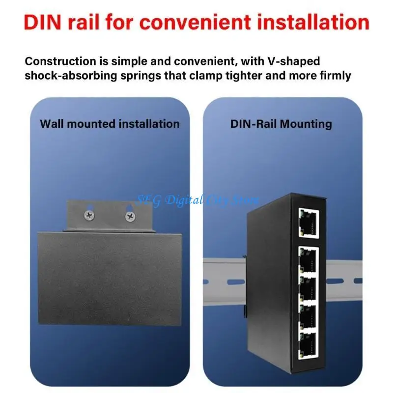 U75B 100M 5 Port POE Switcher Box 1 مدخل 4 مخرج إيثرنت تمديد #4