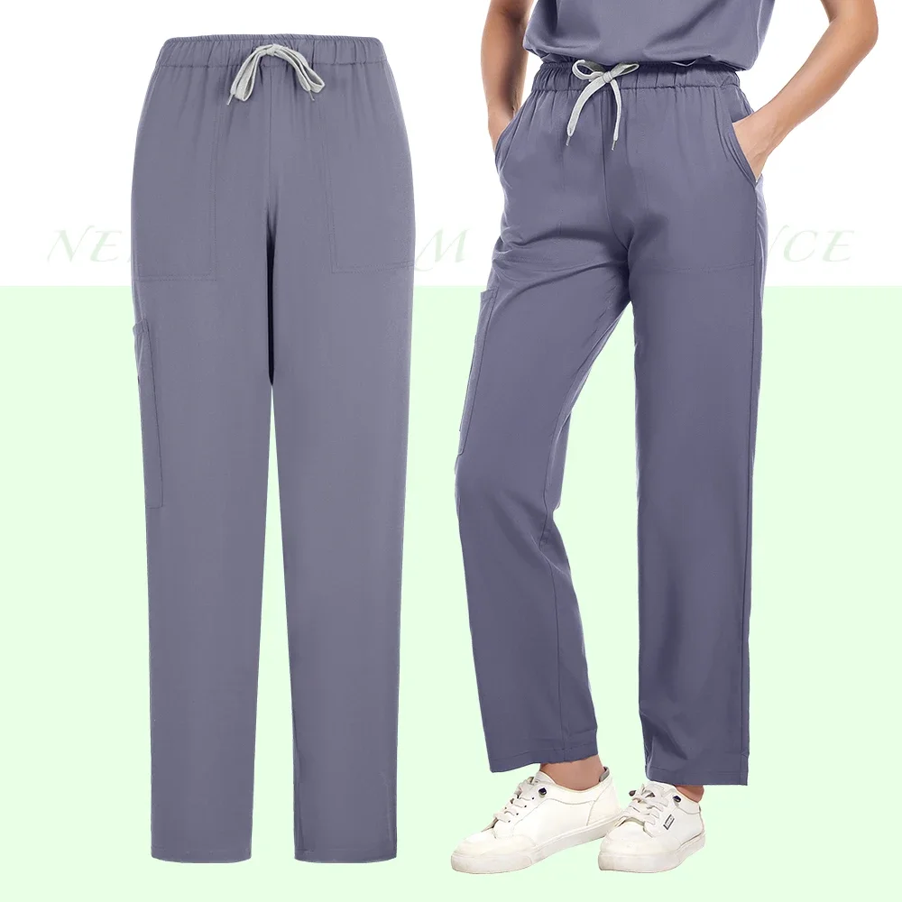 Set uniforme Top strofinato a maniche corte e pantaloni tascabili Uniforme da infermiera medica Tuta chirurgica da medico Cappotto spa Salone di