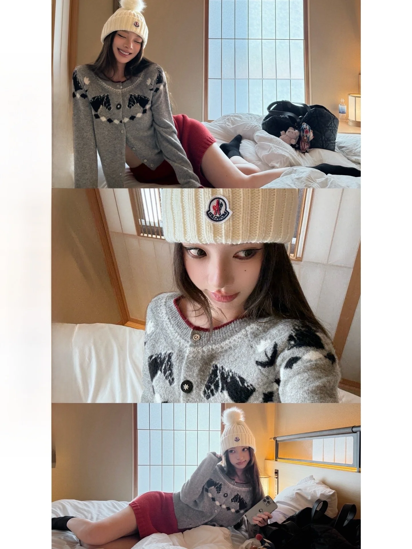 

Вязаный свитер Yangzifan женский, из смесовой шерсти, с узором Фейр-айл, на Новый год, повседневный, приталенный, длинный...