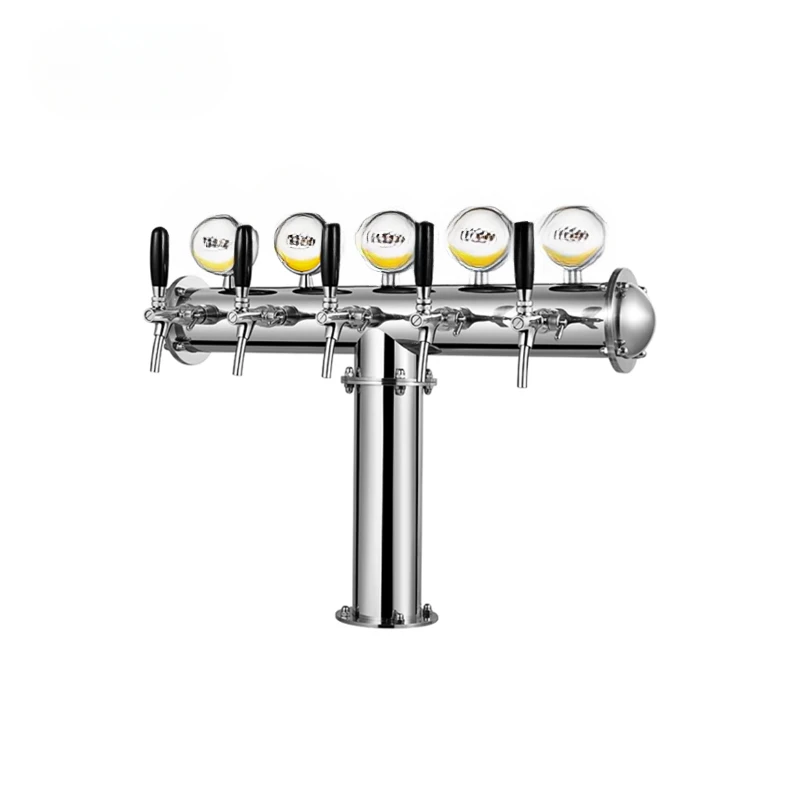 

Tower Stainless Steel 5 Tap Tower 102mm Beer Dispensing Equipment Draft Beer