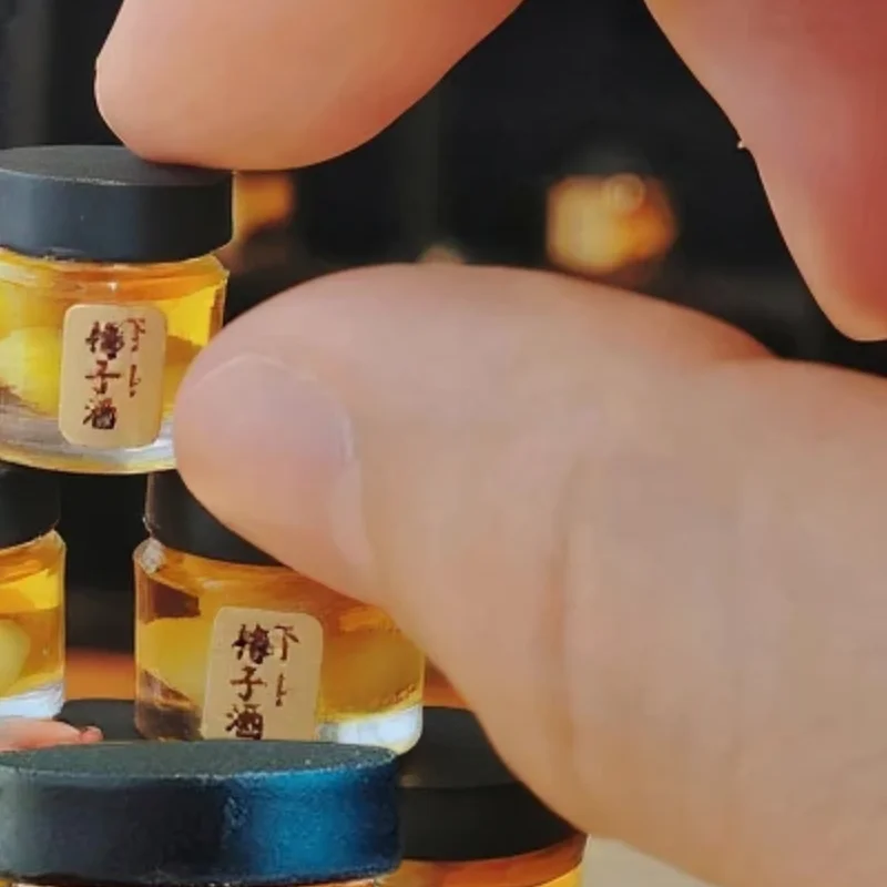 1 Piece Doll Kitchen DIY Accessories 1/12 Scale Miniature Dollhouse Fruit Wine Bottle Pretend Play Food Toy