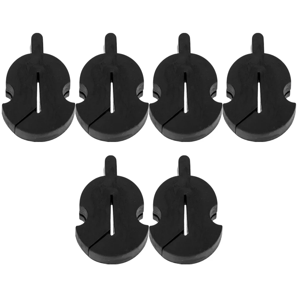 

6 Pcs Violin Mute Rubber Cello Guitar Accessories Black Musical Instrument Replacement Small Silencer Practice Lightweight