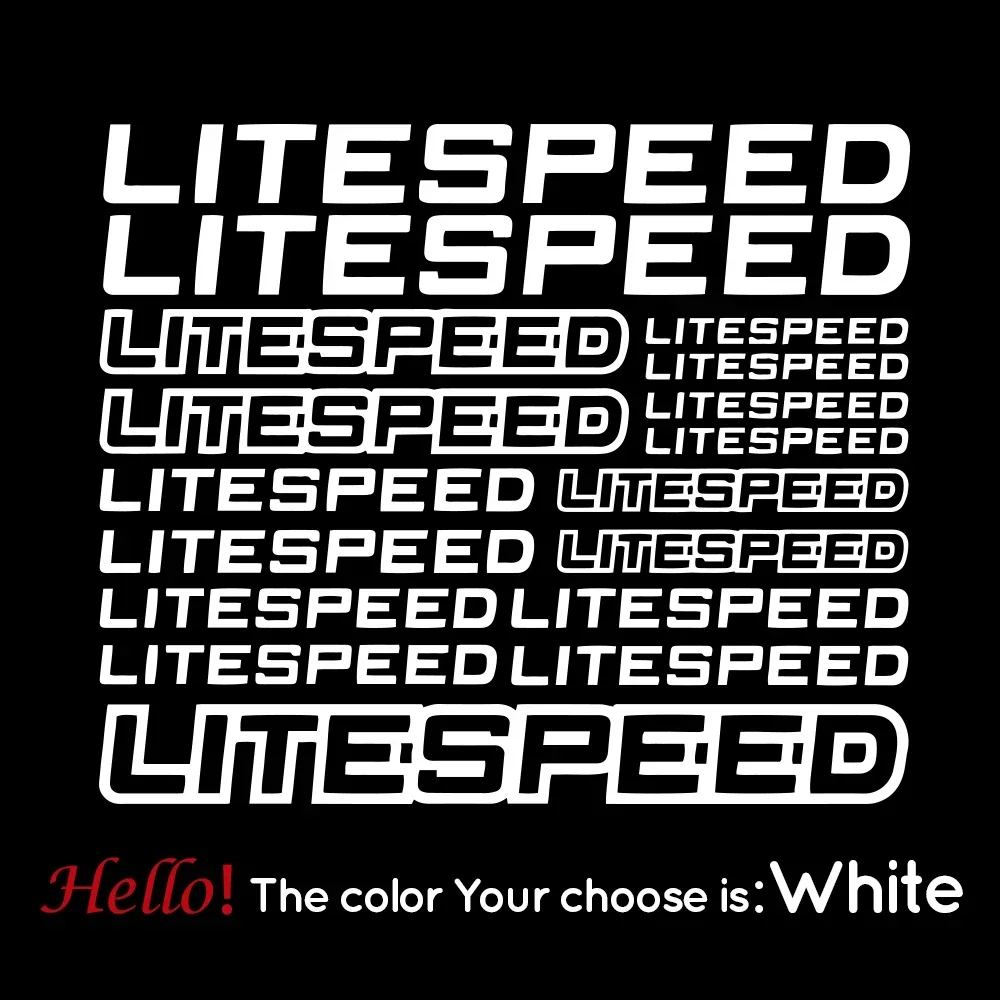 For LITESPEED Bike Vinyl Decal Stickers Sheet Frame Cycles Cycling Bicycle Body Car Styling Decorative Decal Sticker Kit 31*26cm