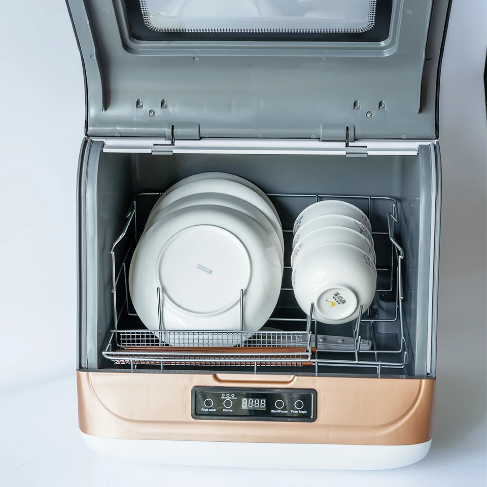 Smart Countertop Dishwasher, Multiple Wash Programs, Efficient Air Drying, Compact Design for Small Kitchens, Easy Installation