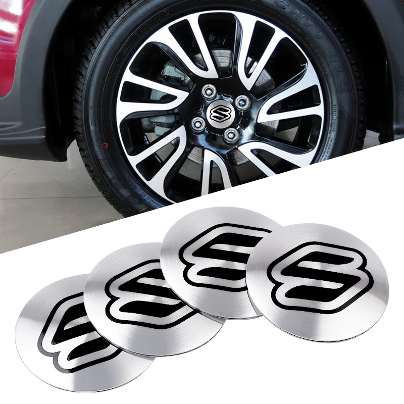 

56mm Car Wheel Center Hub Center Cap Rim Hub Sticker For Suzuki Swift Jimny Vitara Samurai Baleno G70 Alto Antelope Vitara SX4