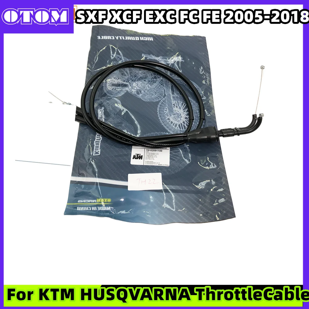 OTOM Motocyklowy przewód przepustnicy Przyspieszacz Przewody paliwowe Przewód stalowy Do KTM HUSQVARNA EXC SXF XCF FE FC 250 350 450 500