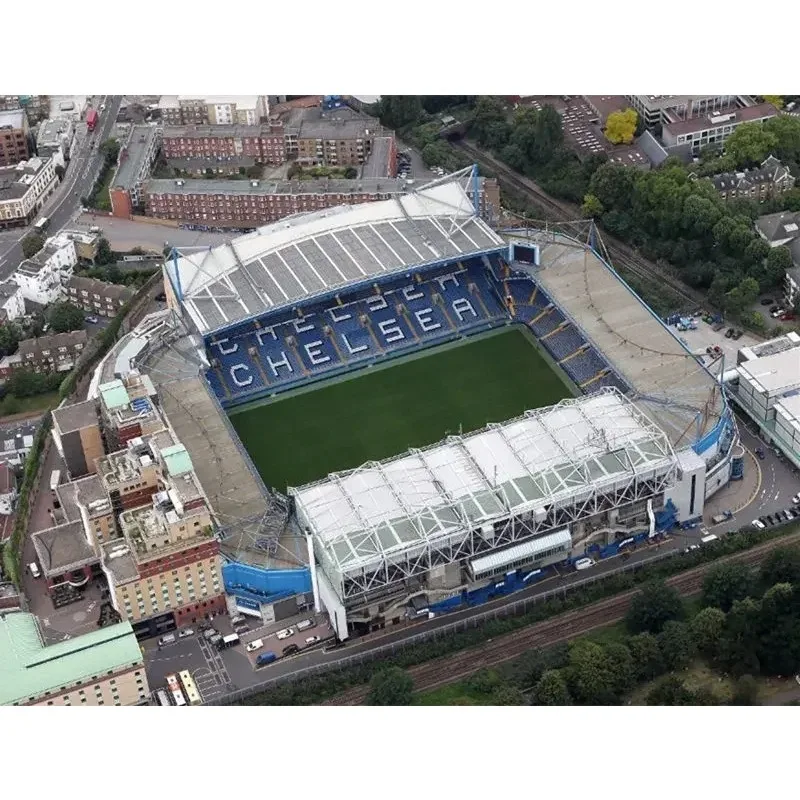 Stadiums Building Model United Kingdom Stamford Bridge UK RU Competition Football Game Toy Kids Funny Child Gift Original Box