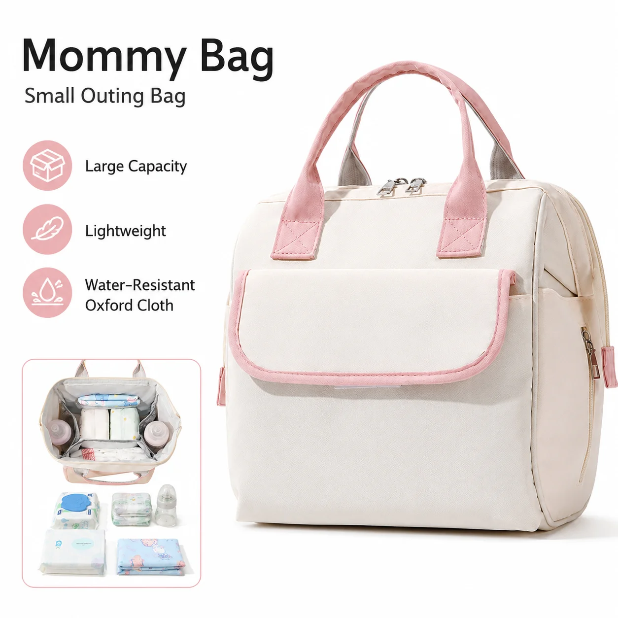 Waterproof Baby Backpack Mommy Bag Multifunction Diaper Bag Lightweight Mother Travel Storage Pack Large Capacity Outdoor