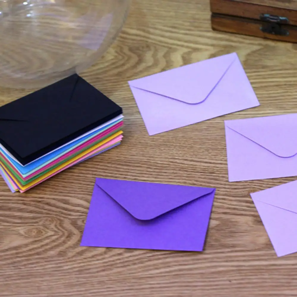 10PCS Color Mini Envelope Membership Card Paper Storage Blank Envelopes ID Card Packing Letter Envelope