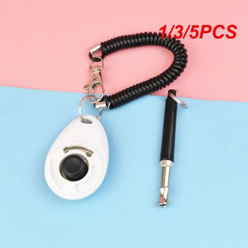 1/3/5PCS Piece Pet Cat Dog Training Clicker Pet Obedient Whistle Adjustable Wrist Strap Sound Key Chain Household Pet Supplies