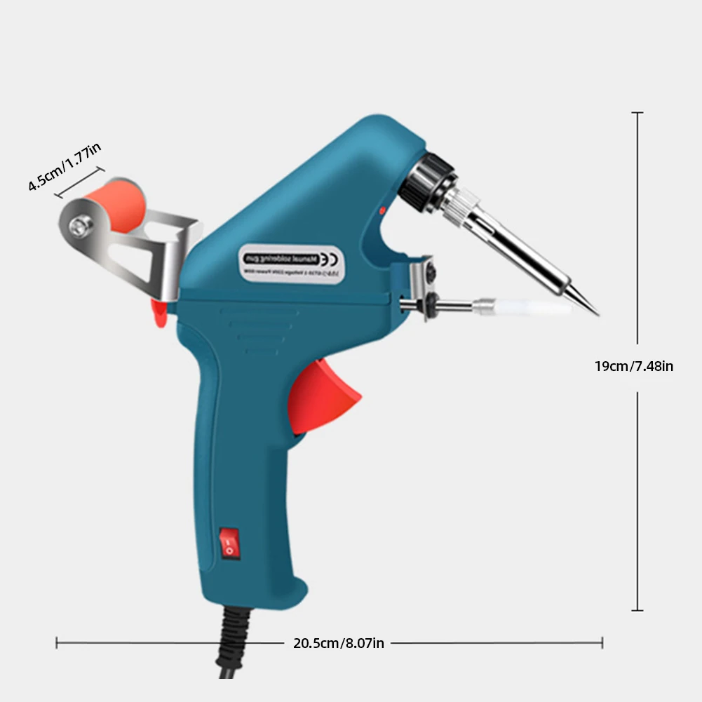 Blue Soldering Iron 60W Eagle Beak Endothermic Handheld Gun 50G Wire Heated Household Repair Internal Tool Manual Tin Dispensing