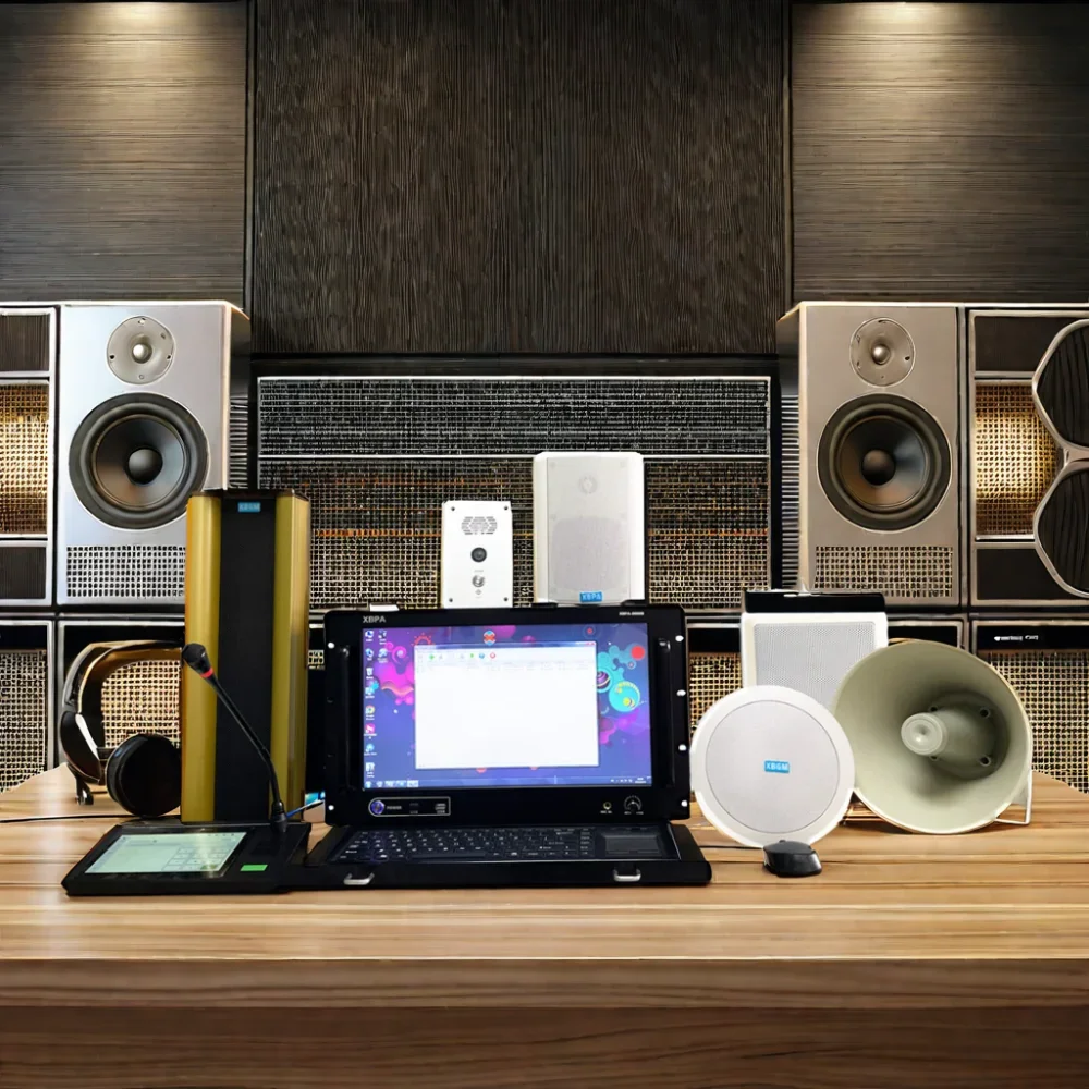 Manufacturer's Full Set PA Public Address System 50W Home Power Amplifier with Speaker and Microphone Mixer