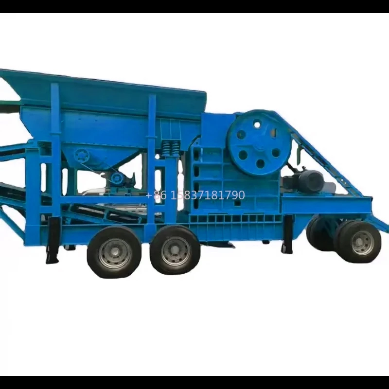 Ore Rock Crushing Machine Portable Mini Gravel Jaw Stone Crusher Machine Construction Small Mobile Gold Ore Rock Hammer Supplier