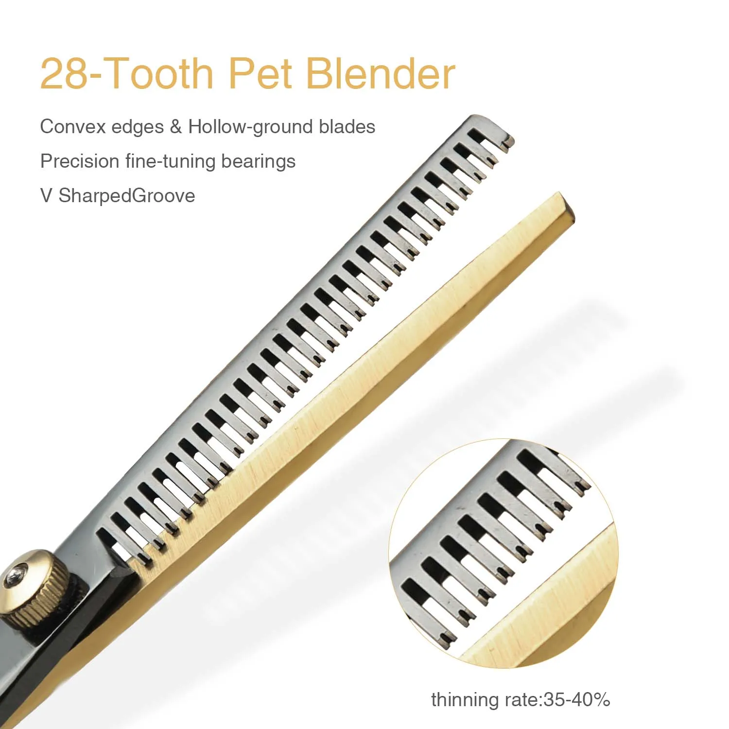 Professional Pet Grooming Scissors Stainless Steel - Right Hand Orientation, Multi-Purpose Hair Trimming Shears For Dogs Pets