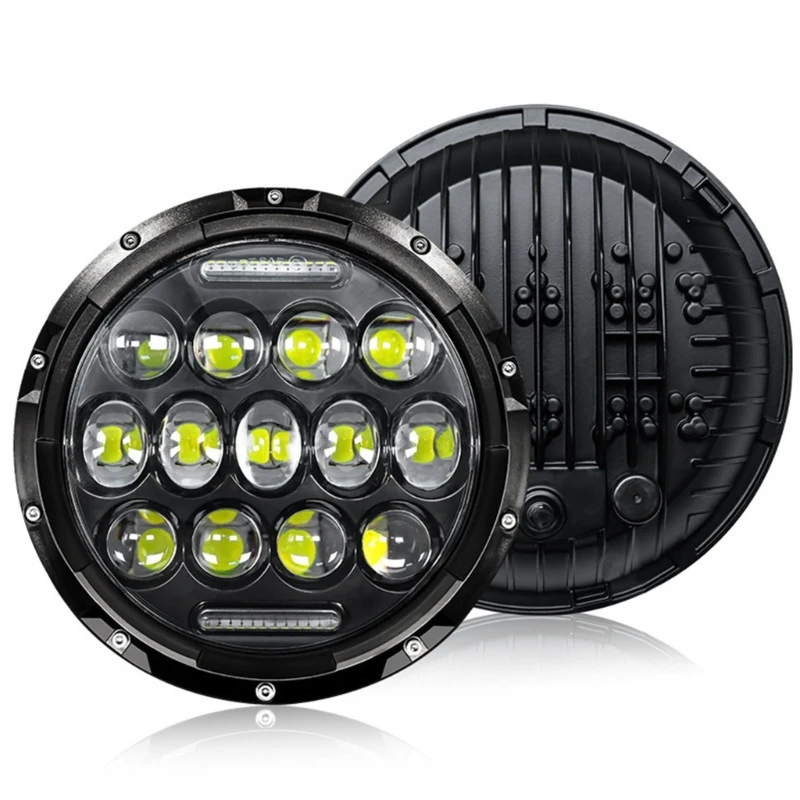 Round Vehicle LED Work Light with Selectable White or White-and-Yellow Output, 12 V Input and Included Basic Mounting Hardware
