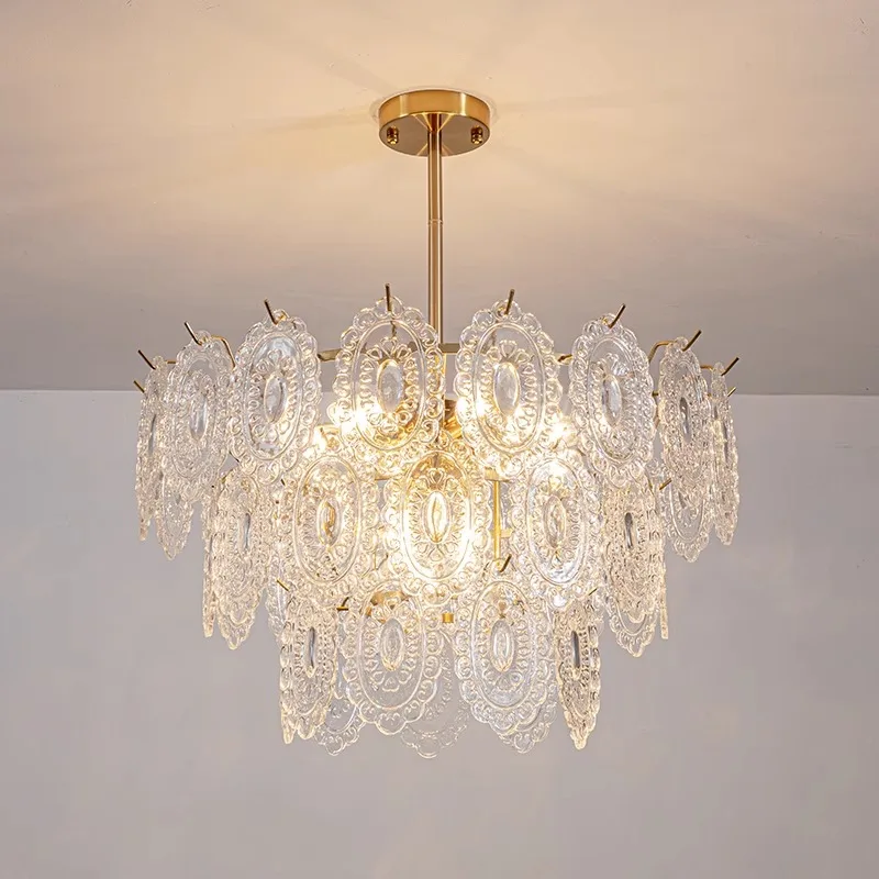 

Simple light luxury chandelier Nordic living room dining room bedroom crystal lamp lighting