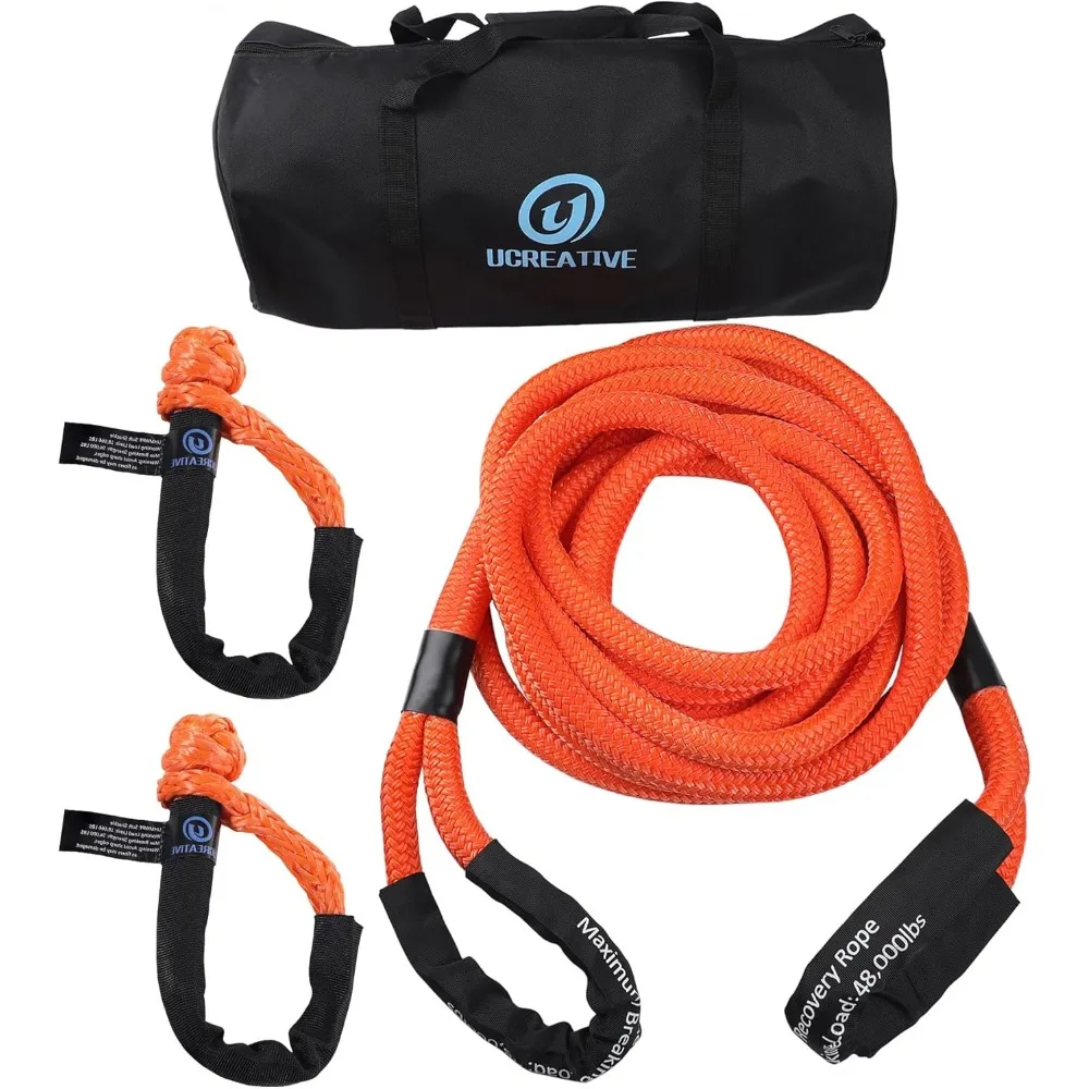 

Комплект буксирного троса для кинетического восстановления — емкость 30 футов, 48 000 фунтов, включает 2 мягкие скобы для использования в бездорожье