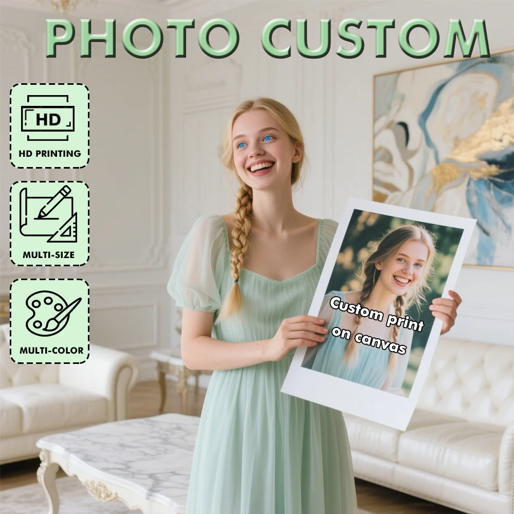 

Custom Photo HD Print Canvas Art Kit To Personalized Photo Poster Customize Your Own Picture Home Wall Decor Unique Gift