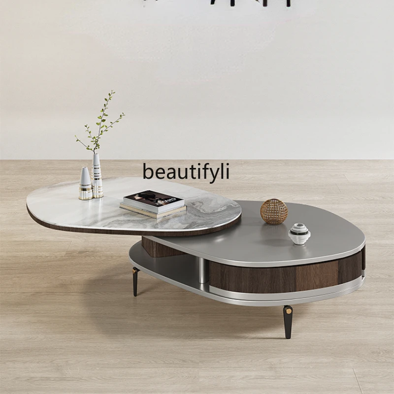 

CXH Living Room Home Telescopic round Irregular Creative Designer Side Table Minimalist