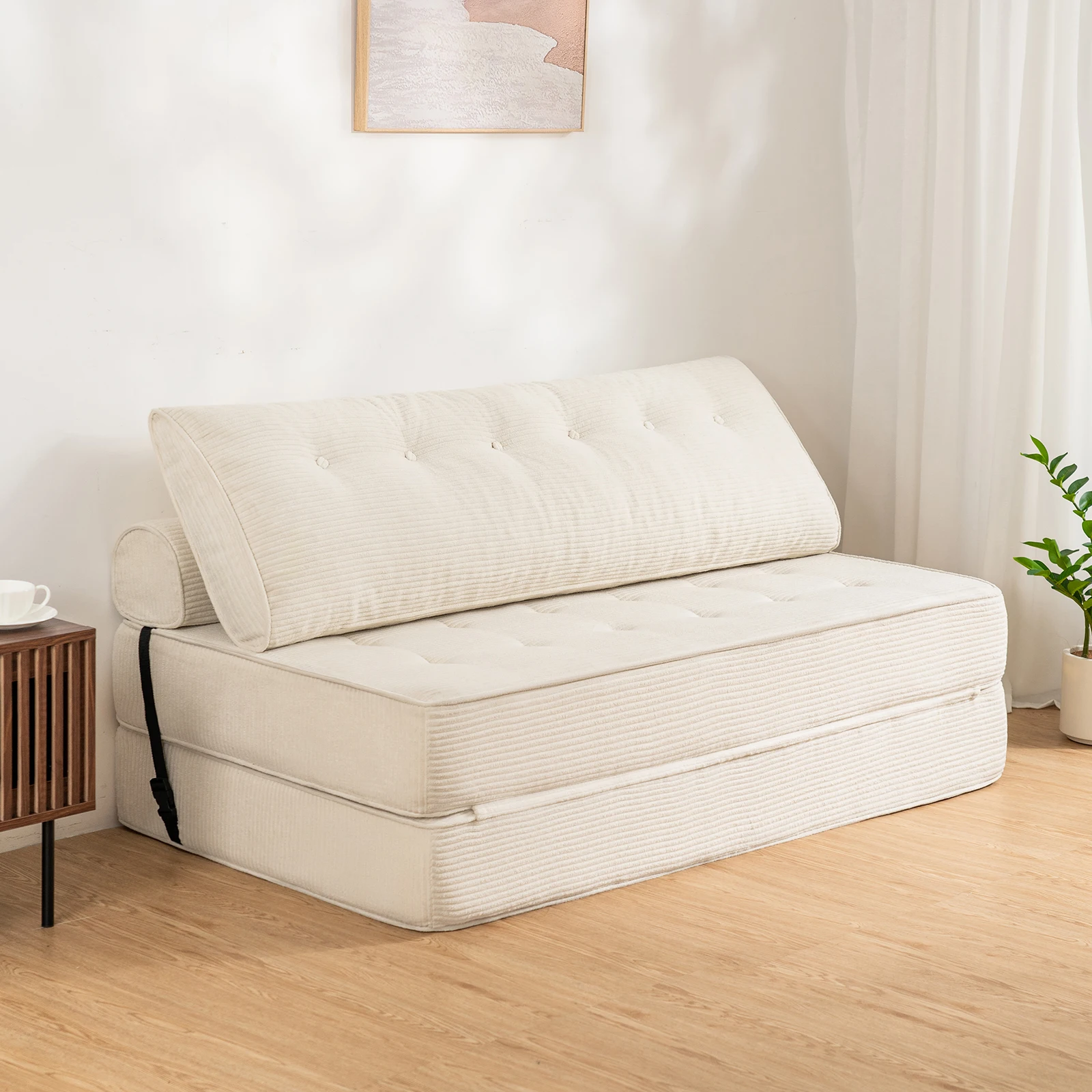 Factory Direct 2026 Foldable Sofa Bed Queen Size Couch Bed Convertible Chair with High Density Foam Filling with Pillow, Chair B