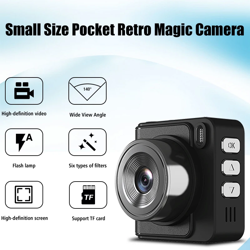 

Mini Keychain Camera 3MP Pixels 2K Resolution Digital Camera for Kids Micro camera Automatic Loop Video Recording Camcorder