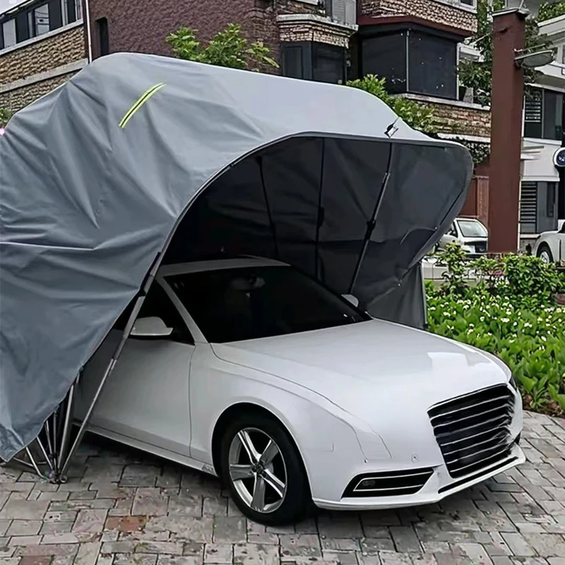 

Portable Carport Tent With Metal Frame Outdoor Car & Motorcycle Shelter