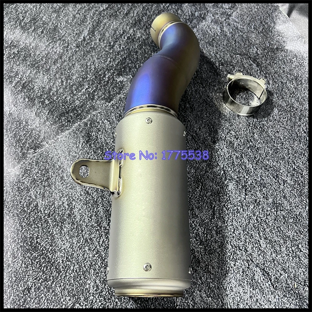 Handmade Titanium Alloy for Kawasaki ZH2 20-23 H2 2015-2023 H2SX H2SX SE Motorcycle Exhaust Muffler Link Pipe Slip-on Exhaust